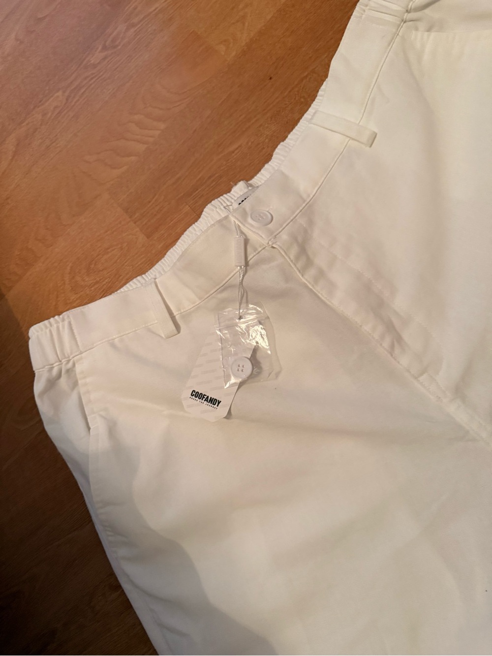 MENS BRAND NEW Crisp White Casual Linen Drawstring Trousers with Tag